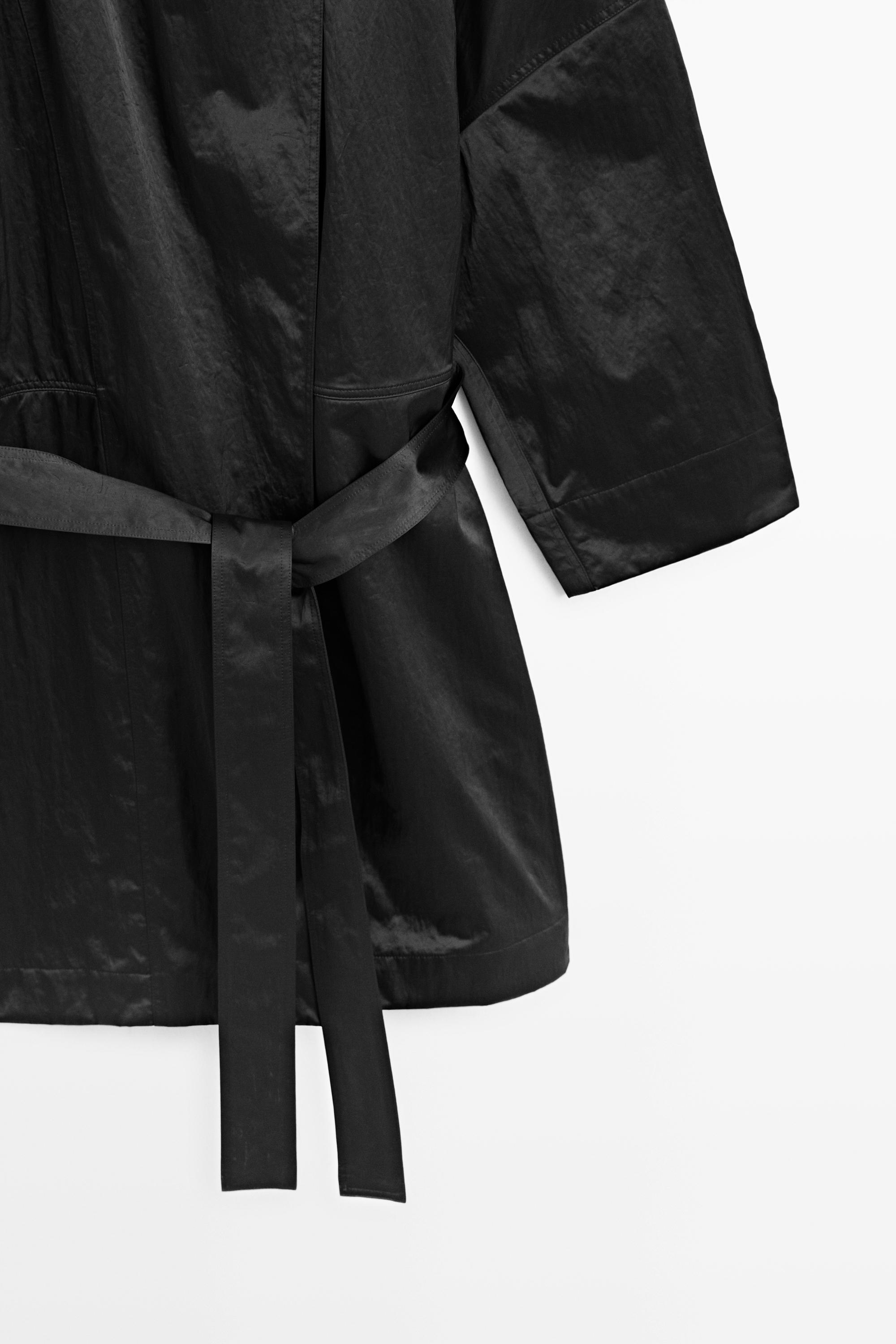 Double-breasted tie-waist jacket